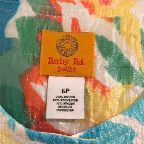 Ruby rd colorful spring Easter suit jacket & skirt - Picture 4 of 7